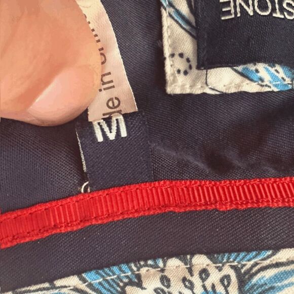 Silver Stone Men's Modern Fit Floral Button Down Shirt White Blue Size Medium - Picture 4 of 7